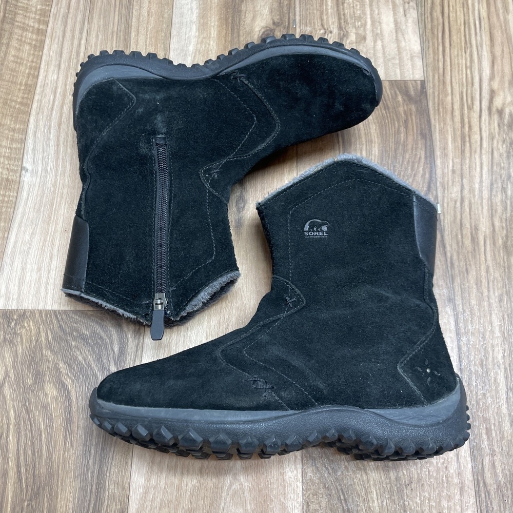 Sorel Boots Maribel Women's 6 Mid-Calf Thinsulate Waterproof Black Inside Zipper - Picture 3 of 10